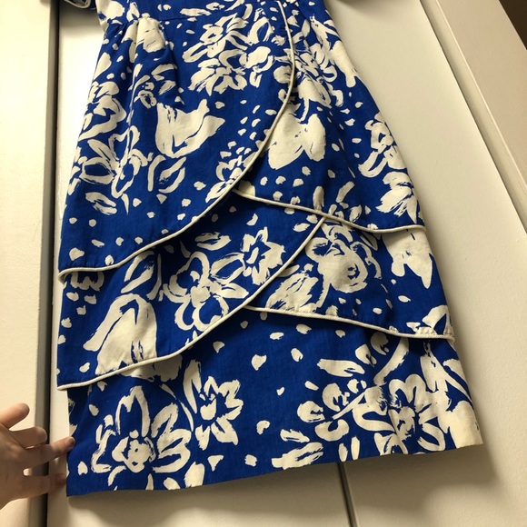 VINTAGE 40’s/50’s/60’s/70’s/80’s dress, blue&white - Picture 8 of 16